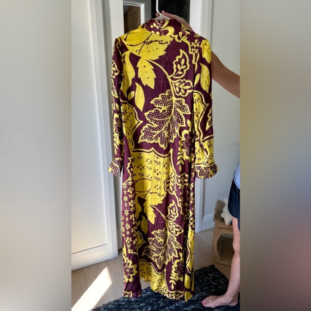 NWT Anthropologie Corey Lynn Carter Long Sleeve Printed Shirt Maxi Dress S $198 - Picture 9 of 10